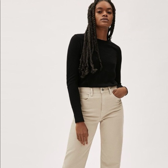Everlane black wool crew !